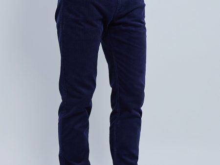 Navy Superior Soft Corduroy Five-Pocket Pant For Discount