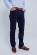 Navy Superior Soft Corduroy Five-Pocket Pant For Discount