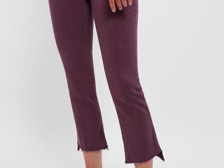 Mauve Wine The Insider Crop Step Fray Fashion