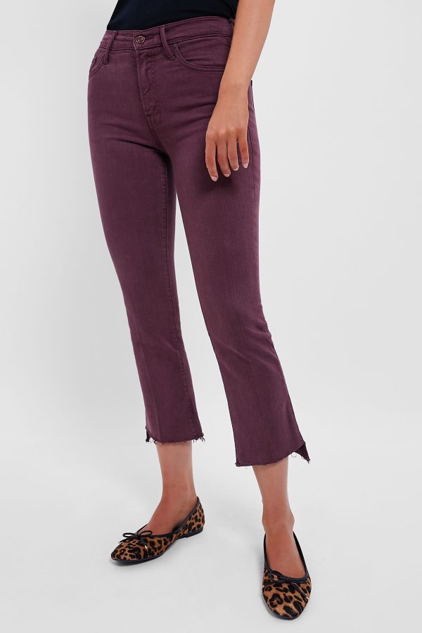 Mauve Wine The Insider Crop Step Fray Fashion