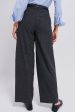 Charcoal Herringbone High Waisted Wide Leg Trouser Fashion