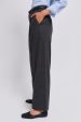 Charcoal Herringbone High Waisted Wide Leg Trouser Fashion