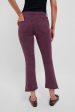 Mauve Wine The Insider Crop Step Fray Fashion