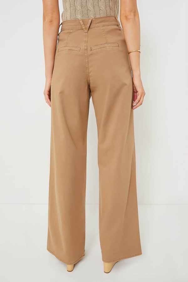 Khaki Mia Wide Leg Trouser Discount