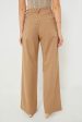 Khaki Mia Wide Leg Trouser Discount