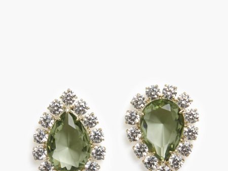 Green Embellished Mismatched Studs Supply