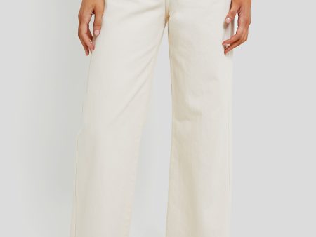 Ecru Taylor High Rise Wide Leg For Sale