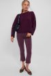 Mauve Wine The Insider Crop Step Fray Fashion