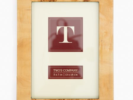 Light Brown Burled Wood 5x7 Picture Frame Online now