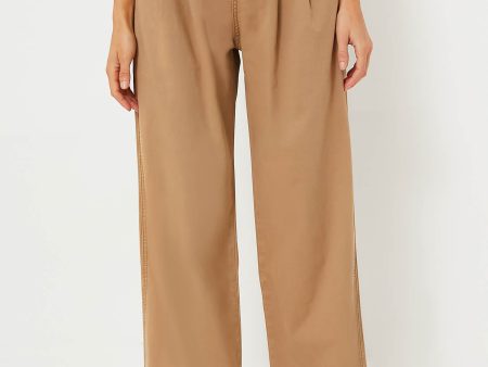 Khaki Mia Wide Leg Trouser Discount