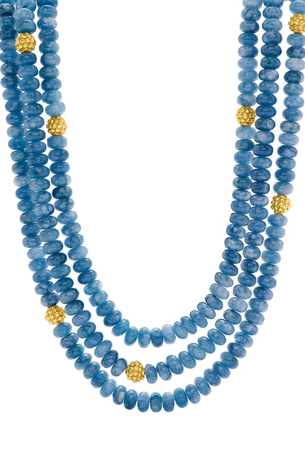 Berry & Bead Triple Strand Necklace Sale