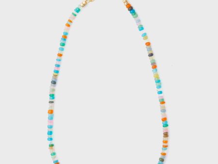 Multi Destination Necklace in Rainbow Opal Discount