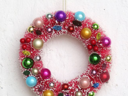 CDY Decorated Small Wreath - Pink For Discount