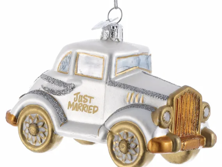 Glass Ornament - Wedding Car Hot on Sale