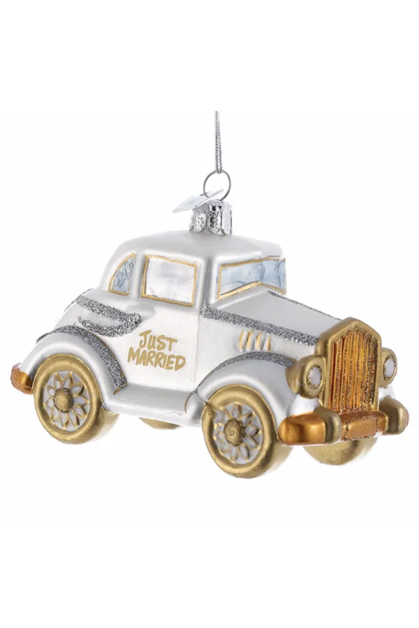 Glass Ornament - Wedding Car Hot on Sale