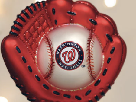 Glass Ornament - Washington, DC Nationals Baseball Mitt Cheap