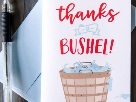 Locally Designed Greeting Card - Thanks a Bushel Fashion